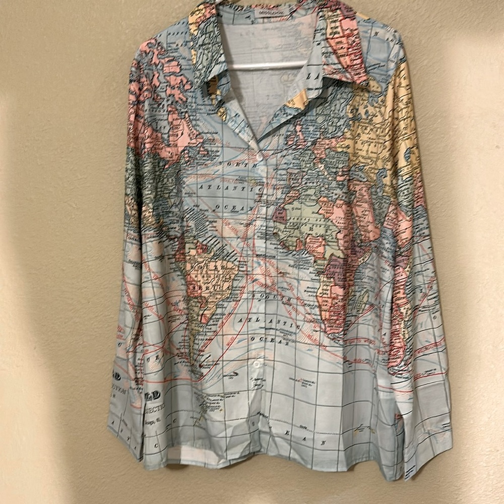 Miss look polyester blouse, 2X, worn once.